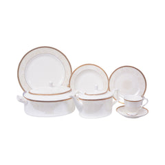 DINNER SET 61PC BONE CHINA ML008 KC Default Title - MamasJan Crockery