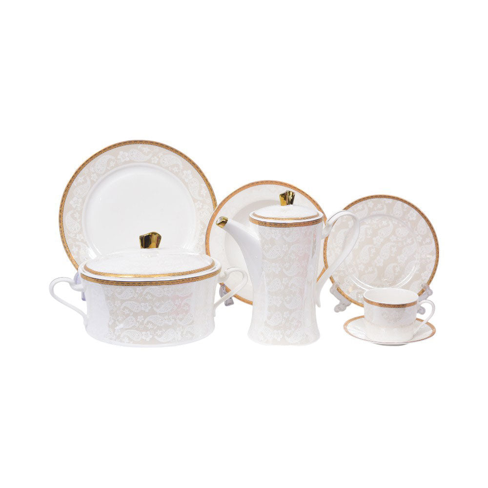 DINNER SET 61PC BONE CHINA CFQ06 KC Default Title - MamasJan Crockery
