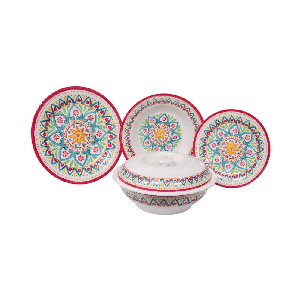 DINNER SET 53PC MELAMINE ROUND 142100C Default Title - MamasJan Crockery