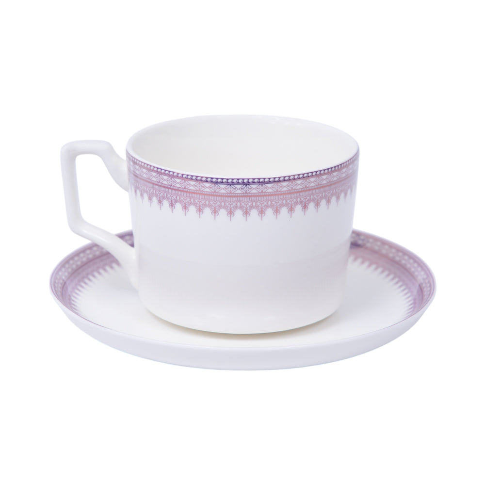 CUP & SAUCER BONE CHINA SH141 02881 KF (Pack of 6) Default Title - MamasJan Crockery