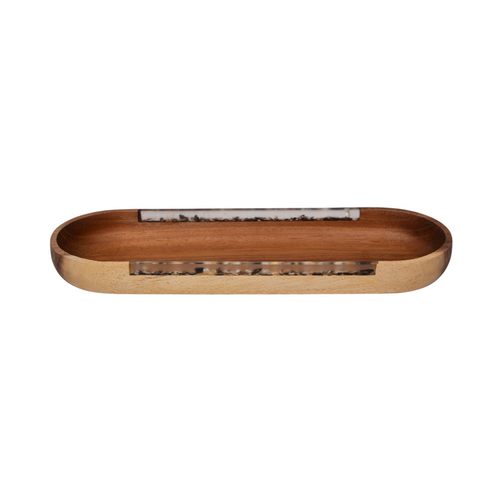 TRAY WOODEN IR 981-2 Default Title - MamasJan Crockery