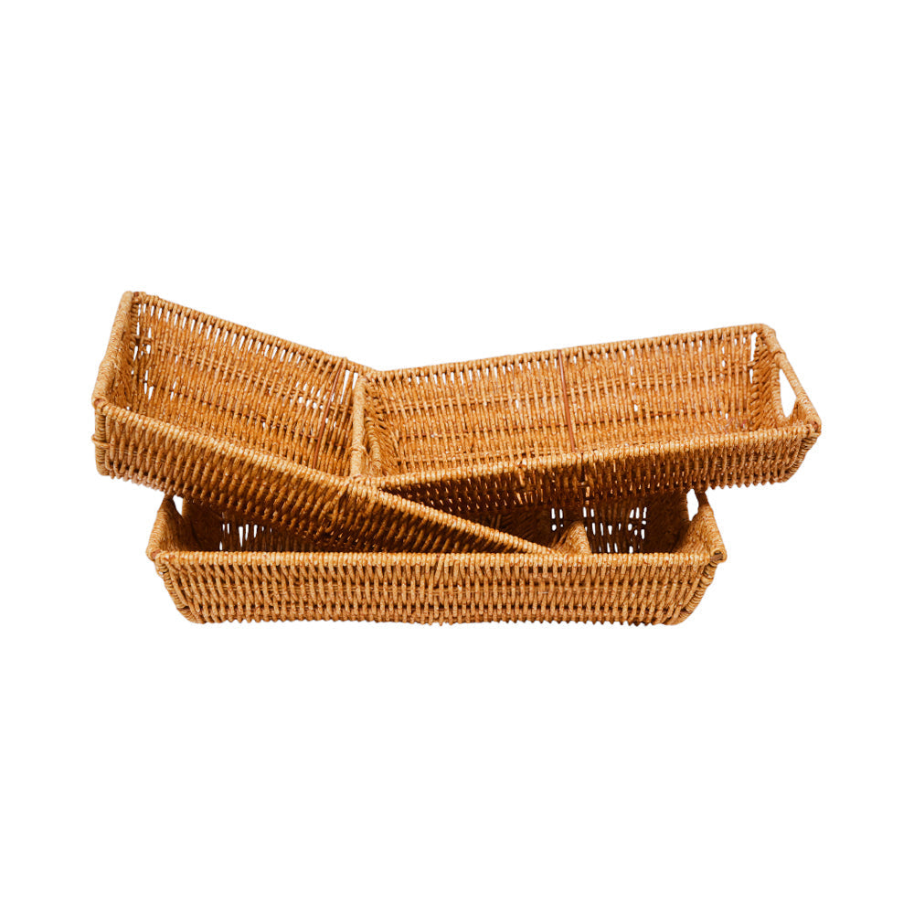 FRUIT BASKET SET 3PC CANE IR 981-20 Default Title - MamasJan Crockery