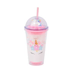 MUG WITH STRAW ACRYLIC IR JL45082/W32-36 Default Title - MamasJan Crockery