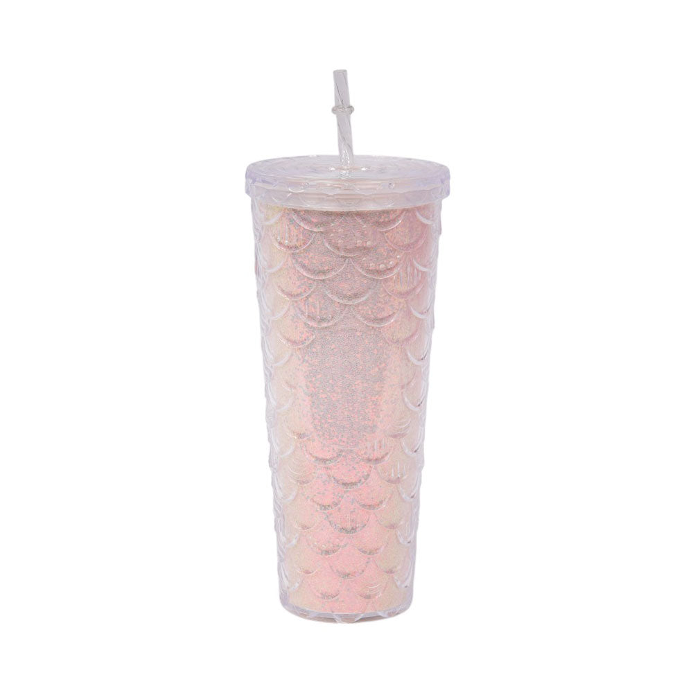 MUG WITH STRAW ACRYLIC IR JL750005/W37-39 Default Title - MamasJan Crockery