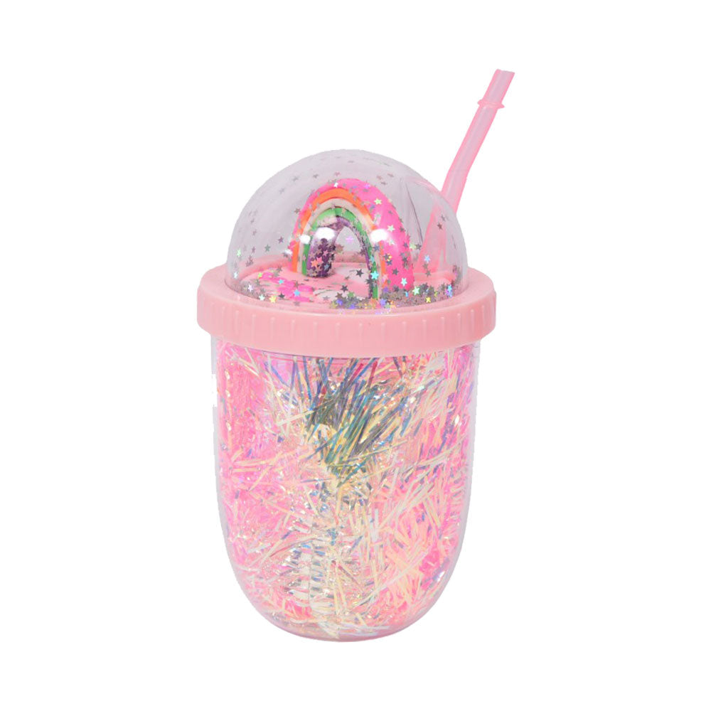 MUG WITH STRAW ACRYLIC IR JL35088/W19-23 Default Title - MamasJan Crockery