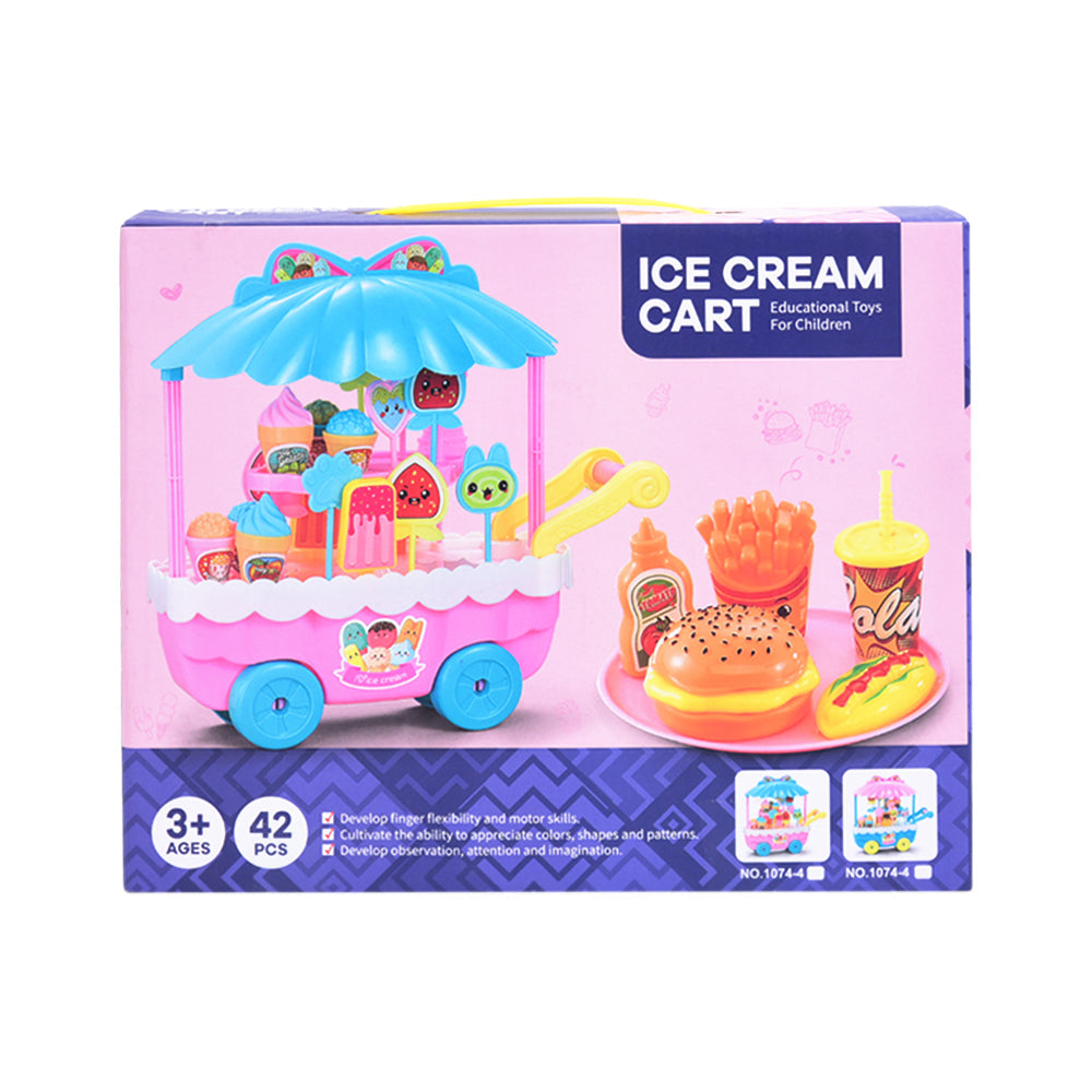 1074-3 ICE CREAM KITCHEN CART A.I Default Title - MamasJan Toys