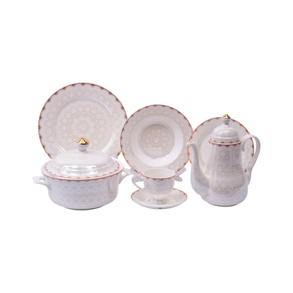 DINNER SET 61PC BONE CHINA TX22742 KC Default Title - MamasJan Crockery