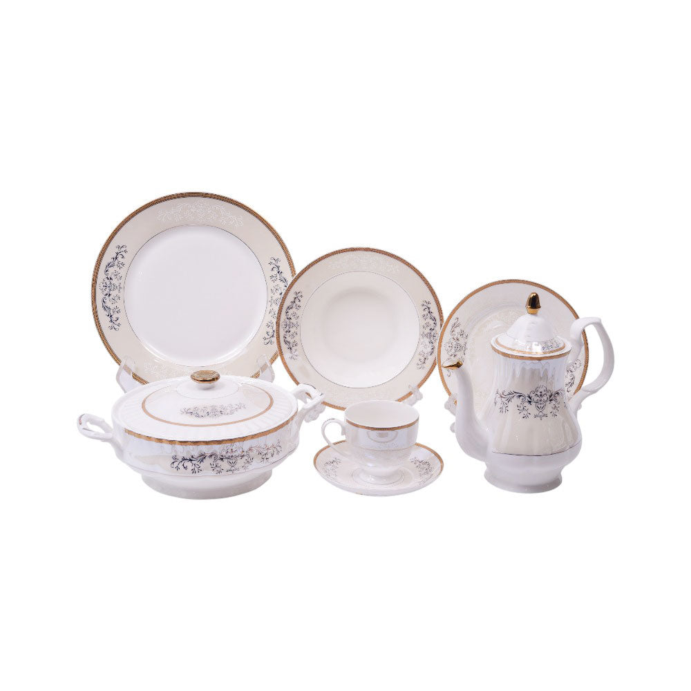DINNER SET 61PC BONE CHINA CNG01 KC Default Title - MamasJan Crockery