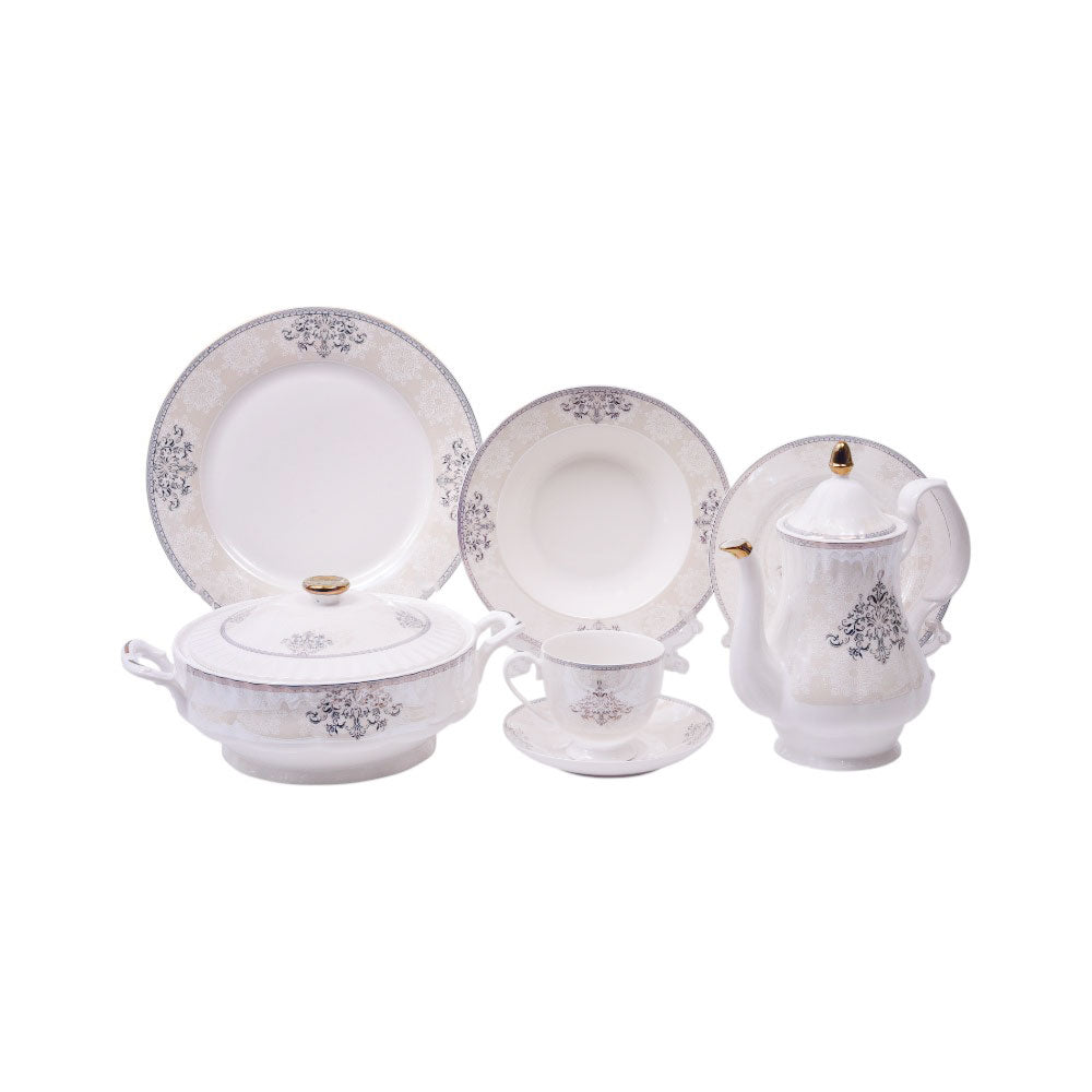 DINNER SET 61PC BONE CHINA CNG02 KC Default Title - MamasJan Crockery
