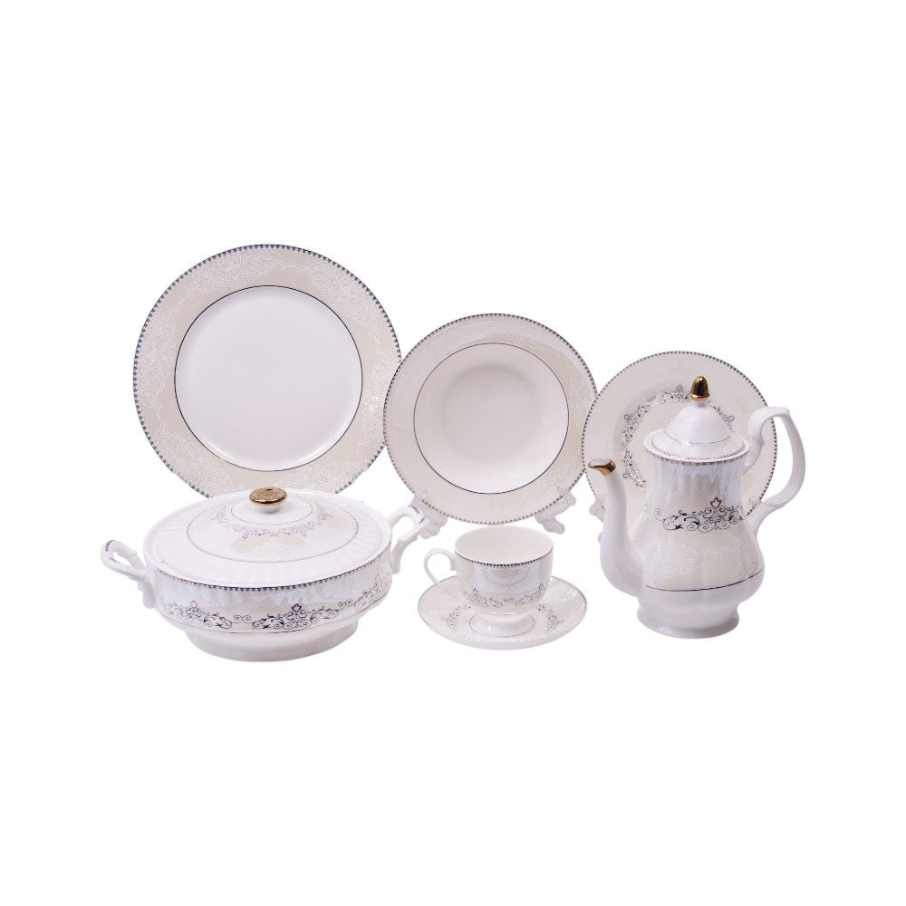 DINNER SET 61PC BONE CHINA CNG03 KC Default Title - MamasJan Crockery