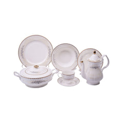 DINNER SET 61PC BONE CHINA CNG06 KC Default Title - MamasJan Crockery
