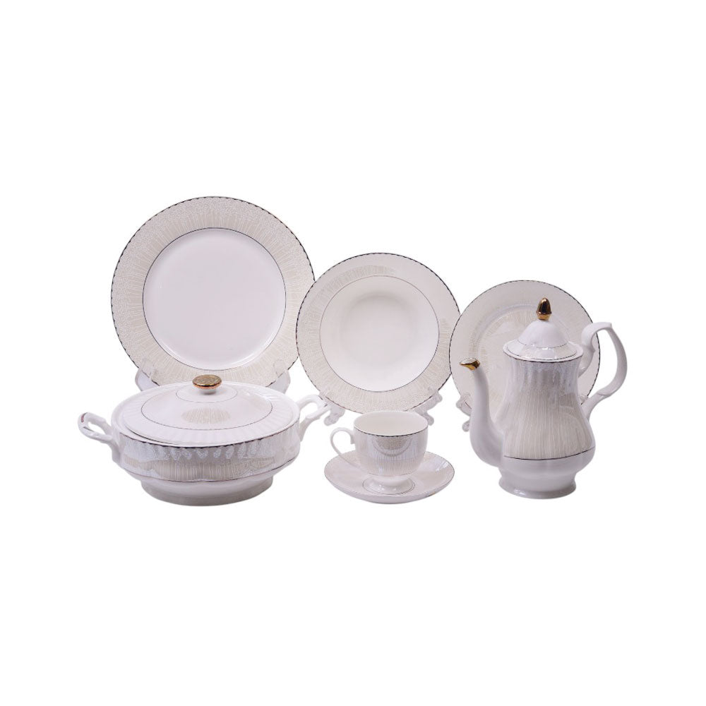 DINNER SET 61PC BONE CHINA CNG08 KC Default Title - MamasJan Crockery