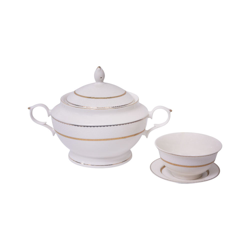 SOUP SET 21PC ROYAL BISTRO IR YJ18098 Default Title - MamasJan Crockery