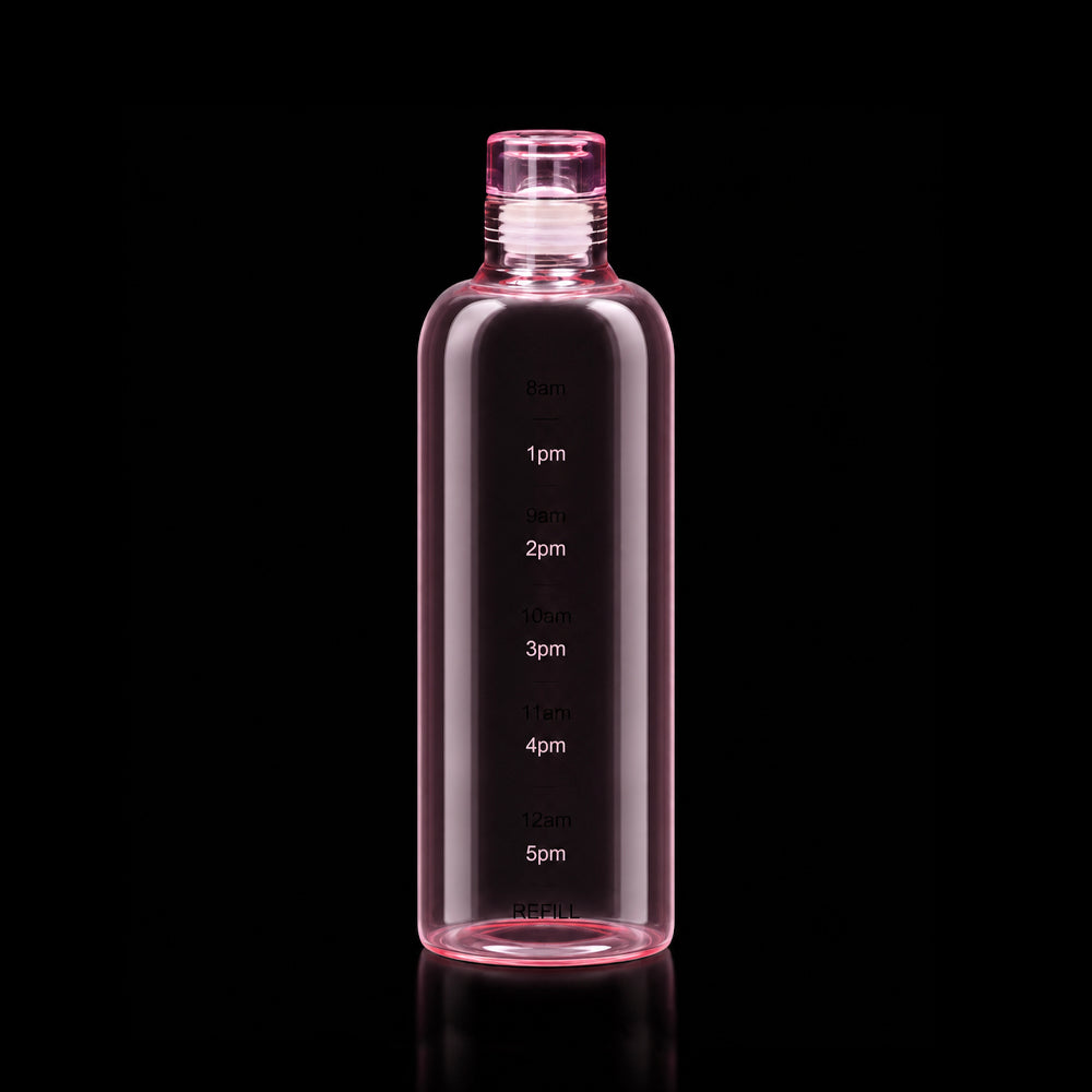 WATER BOTTLE GLASS TIME MARKER 1000 ML 2-18 Default Title - MamasJan Crockery