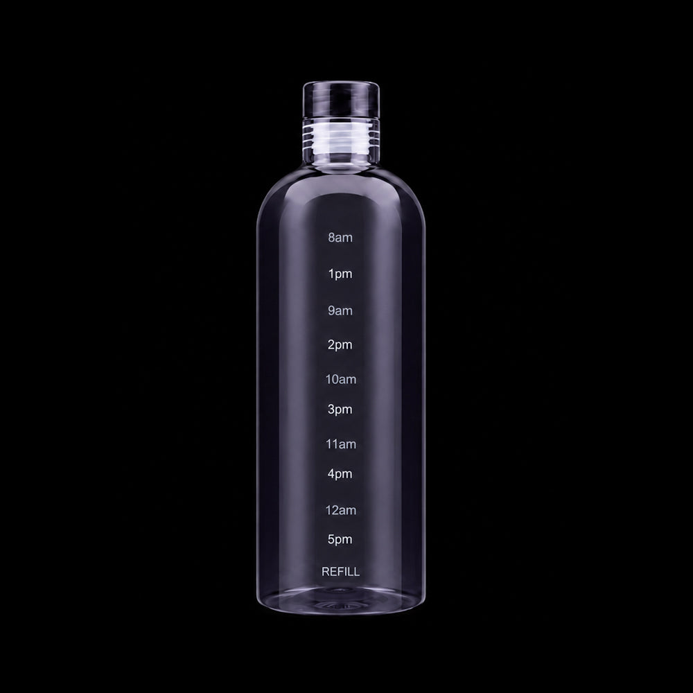 WATER BOTTLE GLASS TIME MARKER 1000 ML 2-19 Default Title - MamasJan Crockery