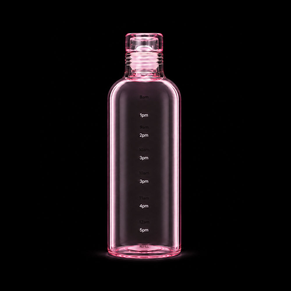WATER BOTTLE GLASS TIME MARKER 750 ML 2-15 Default Title - MamasJan Crockery