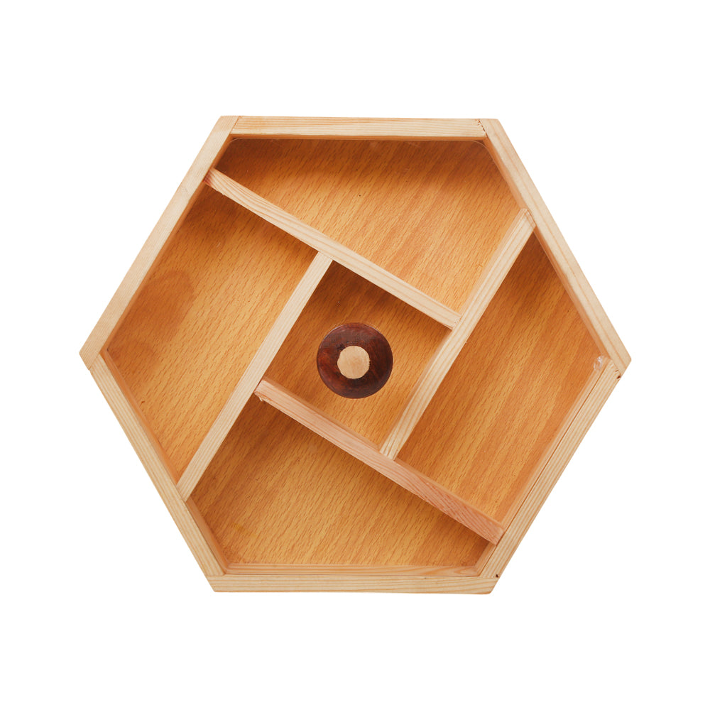 DISH DRY FRUIT WOODEN K14 Default Title - MamasJan Crockery