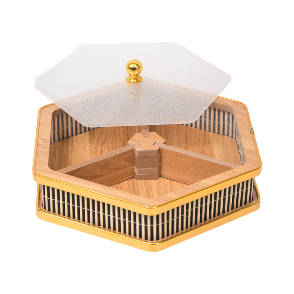 DISH DRY FRUIT WOODEN IR P11 Default Title - MamasJan Crockery