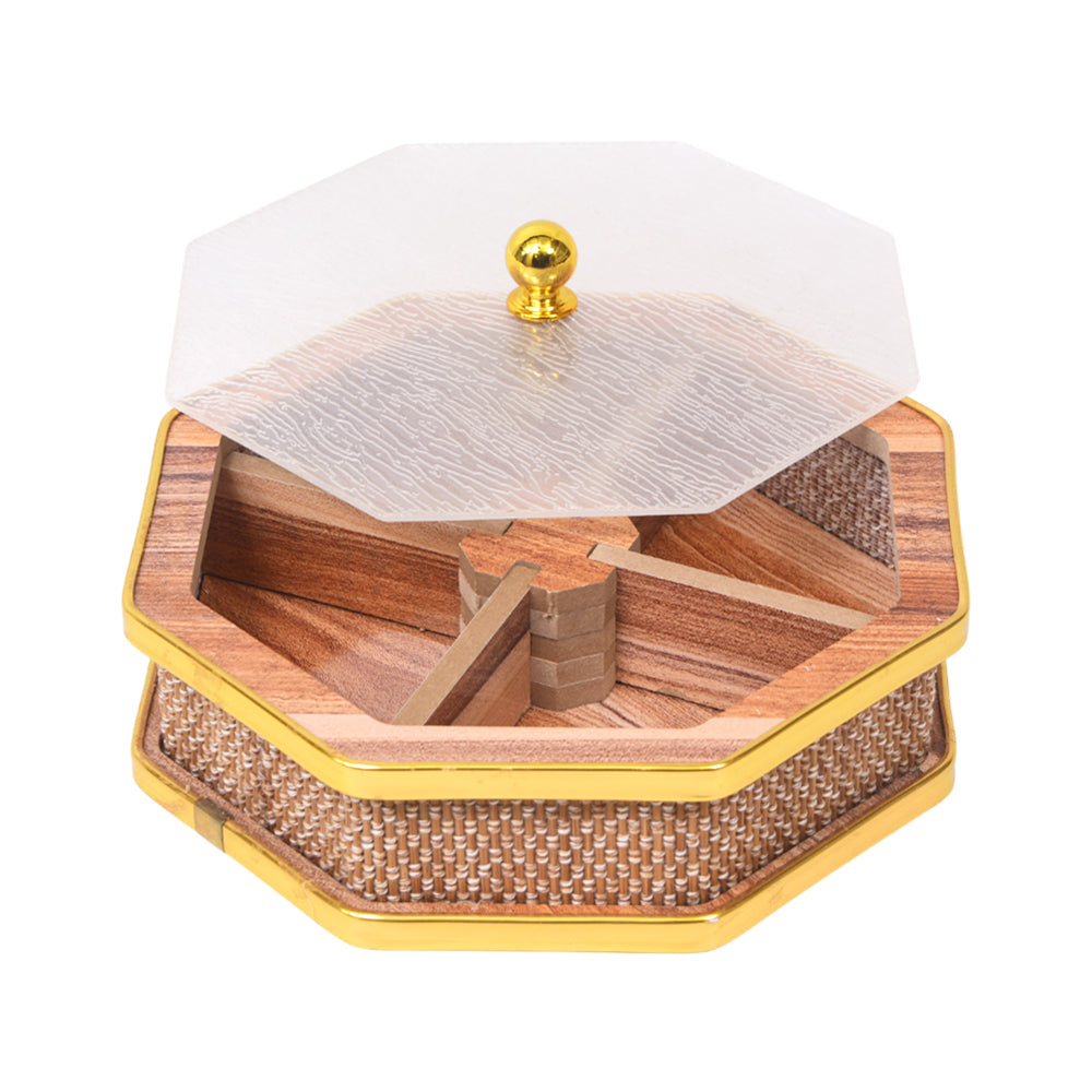 DISH DRY FRUIT WOODEN IR P10 Default Title - MamasJan Crockery