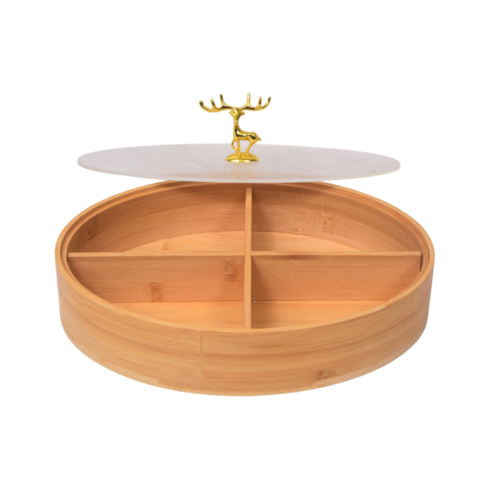 DISH DRY FRUIT WOODEN IR P46 Default Title - MamasJan Crockery