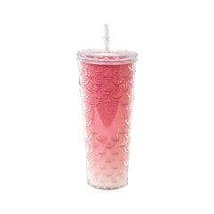 MUG WITH STRAW ACRYLIC 720 ML IR ZSB-020666 Default Title - MamasJan Crockery