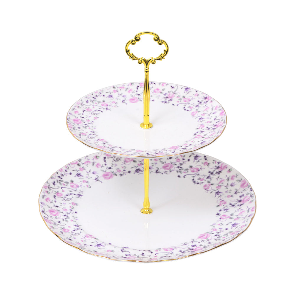 DISH CAKE MORE & MORE 2TIRE K6402 Default Title - MamasJan Crockery
