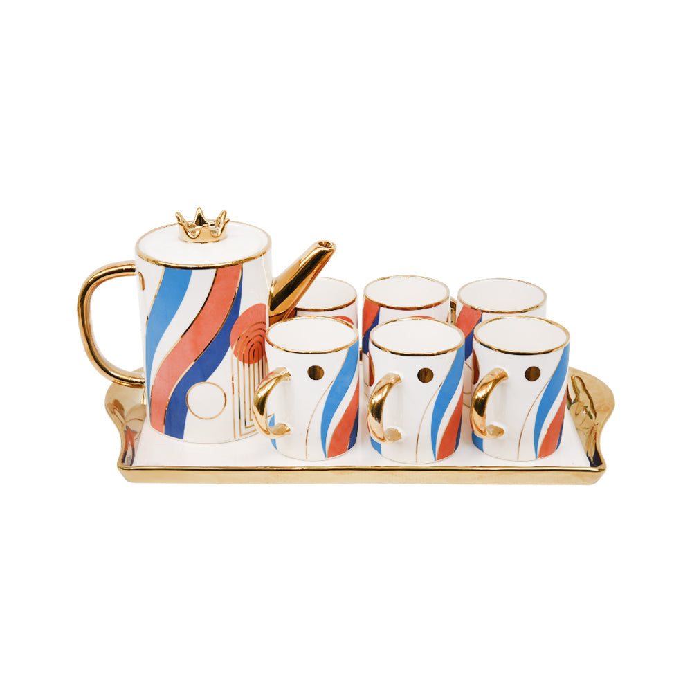 COFFEE SET 9PC CERAMIC SHINE COLLECTION TS15-8/S Default Title - MamasJan Crockery