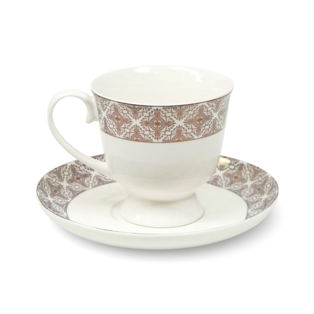 CUP & SAUCER BONE CHINA HS008 TMC (Pack of 6) Default Title - MamasJan Crockery