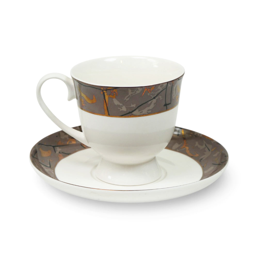 CUP & SAUCER BONE CHINA HS010 TMC (Pack of 6) Default Title - MamasJan Crockery