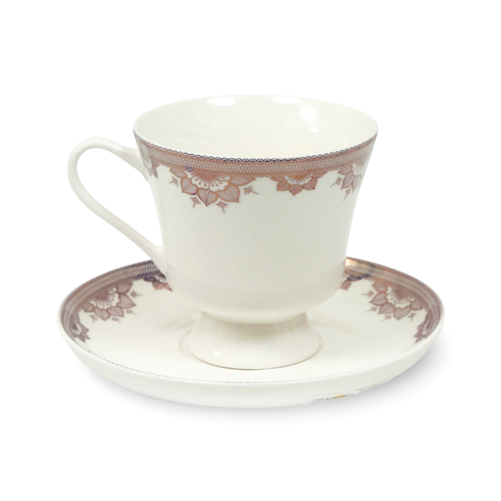 CUP & SAUCER BONE CHINA JH013 TMC (Pack of 6) Default Title - MamasJan Crockery