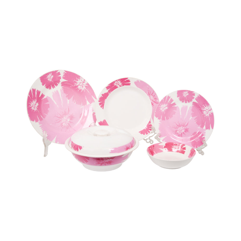 DINNER SET 51PC MELAMINE ROUND JUBILEE PINK Default Title - MamasJan Crockery