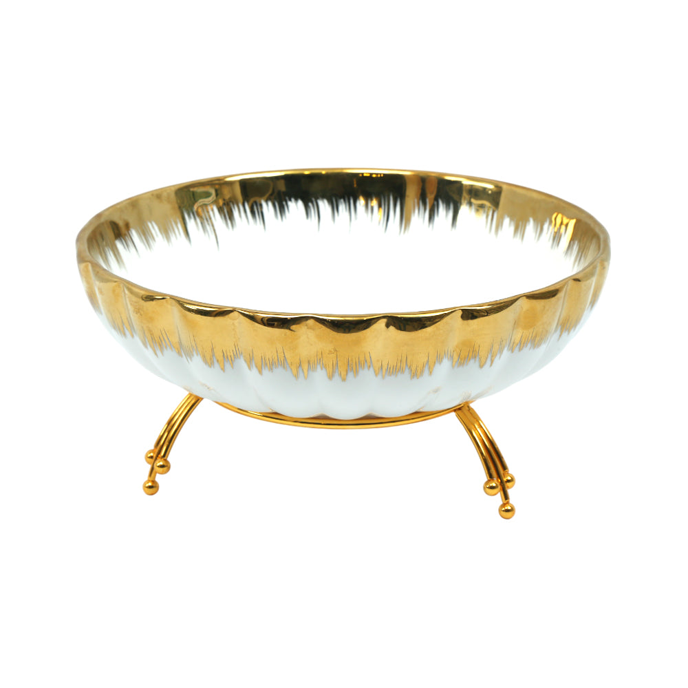 BOWL FRUIT WITH STAND ET016A/HF03 HFE Default Title - MamasJan Crockery