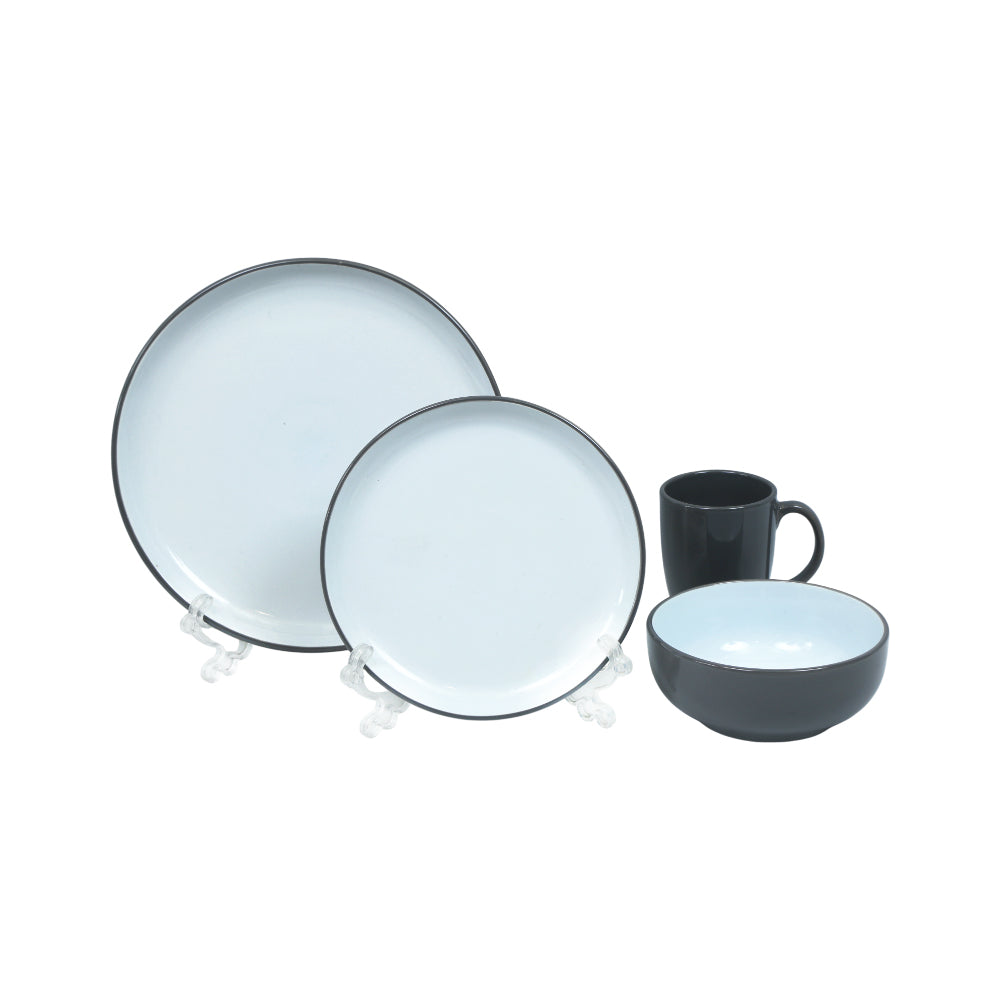 BREAKFAST SET 16PC STONEWARE DARK GREY FT Default Title - MamasJan Crockery