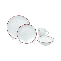 BREAKFAST SET 16PC STONEWARE STAR WHITE FT Default Title - MamasJan Crockery
