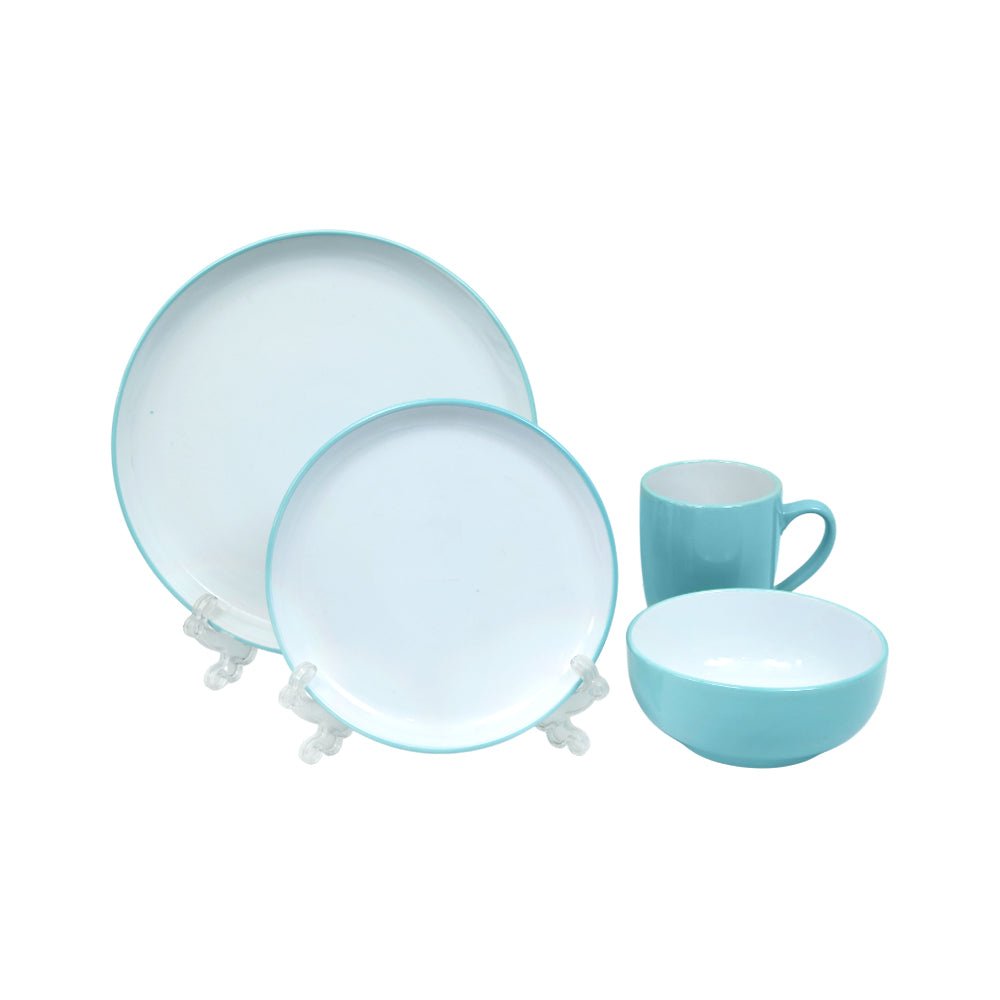 BREAKFAST SET 16PC STONEWARE SEA GREEN FT Default Title - MamasJan Crockery