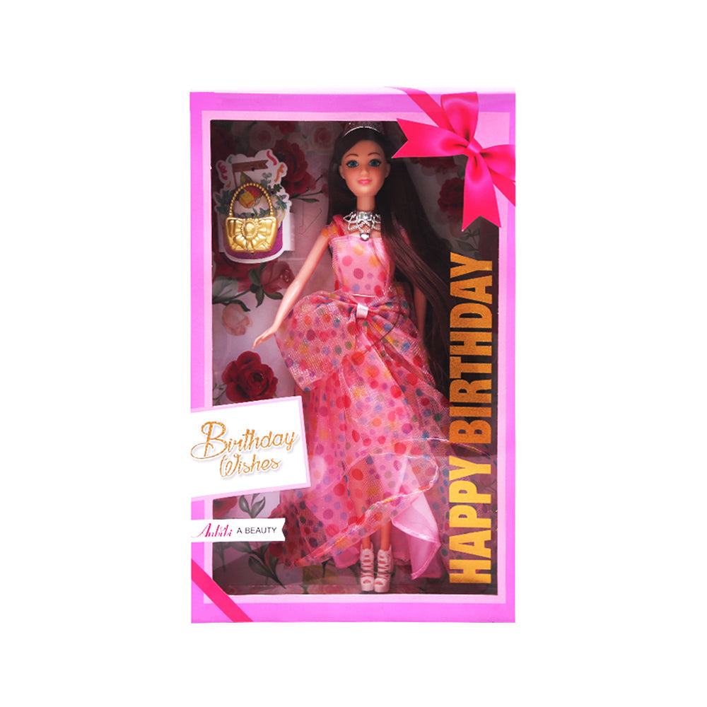 280-1 BIRTHDAY DRESS DOLL 11.5INCH A.I Default Title - MamasJan Toys