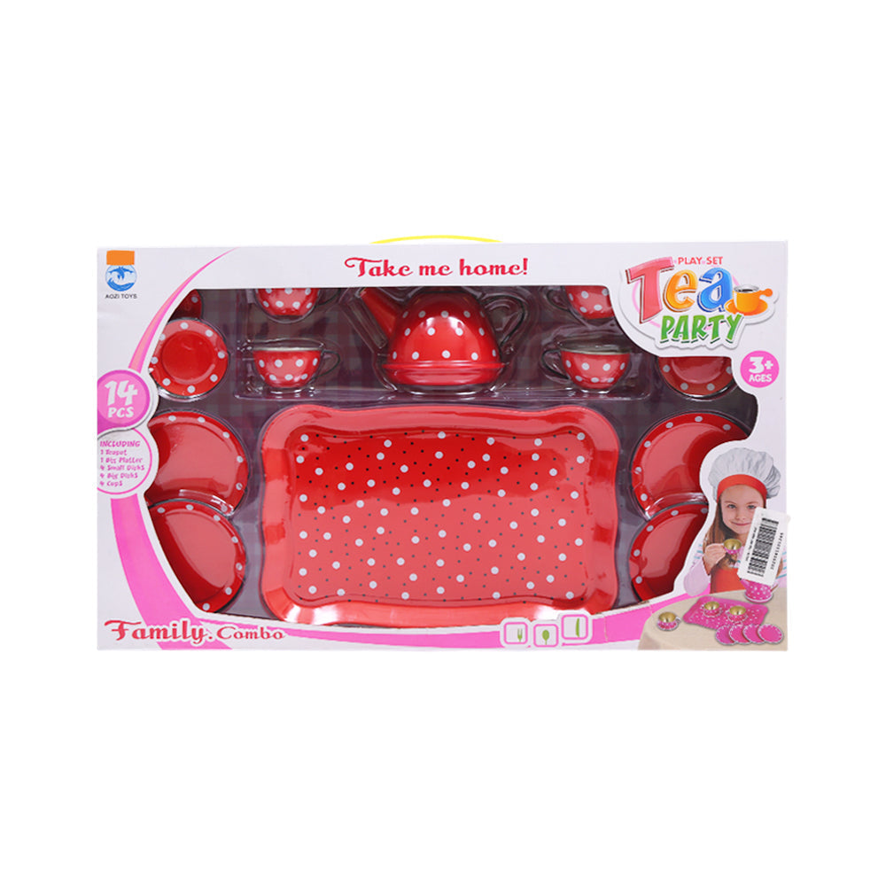 2017B TEA SET RED DOTTED A.I Default Title - MamasJan Toys