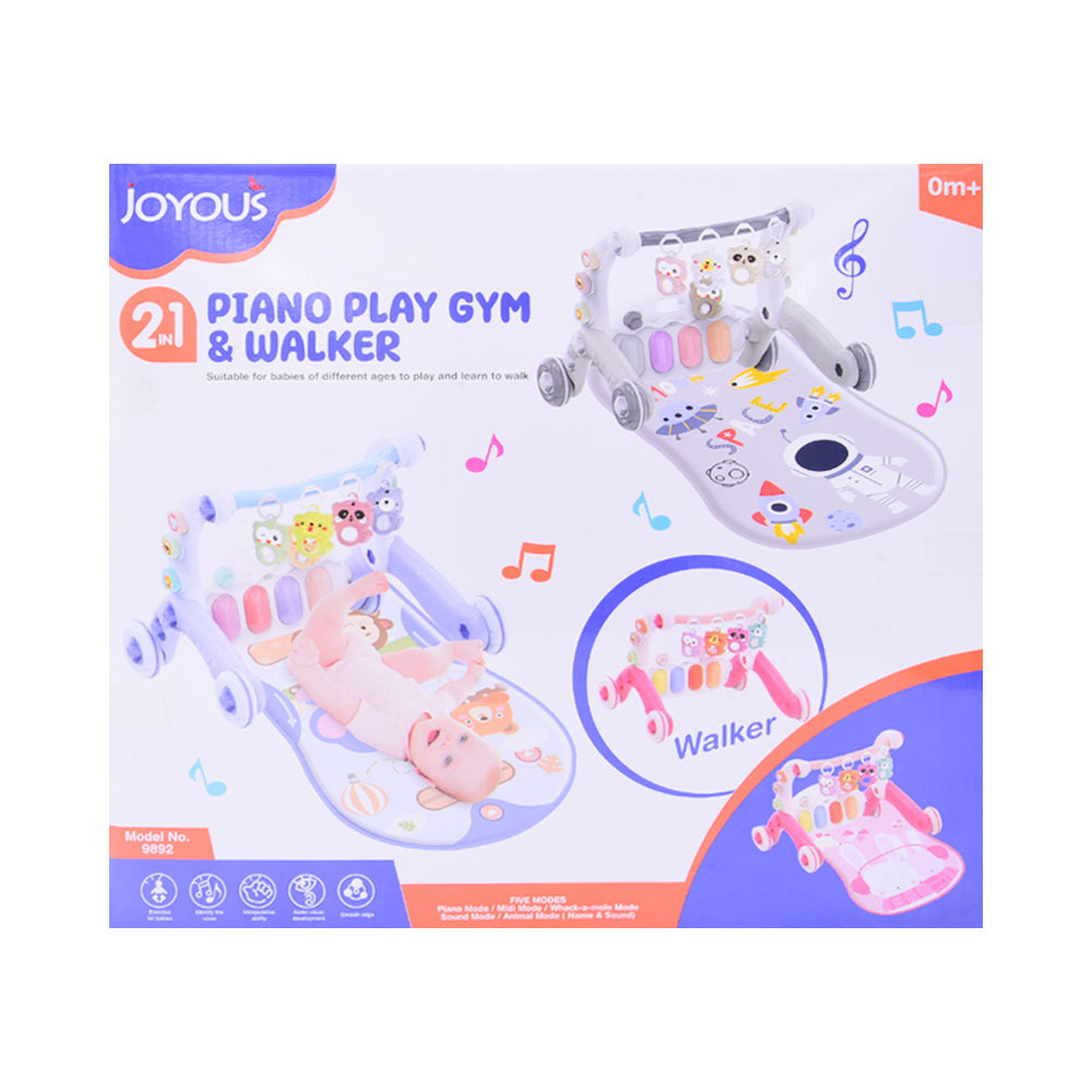 9892 PIANO PLAY GYM & WALKER 2IN1 Default Title - MamasJan Toys