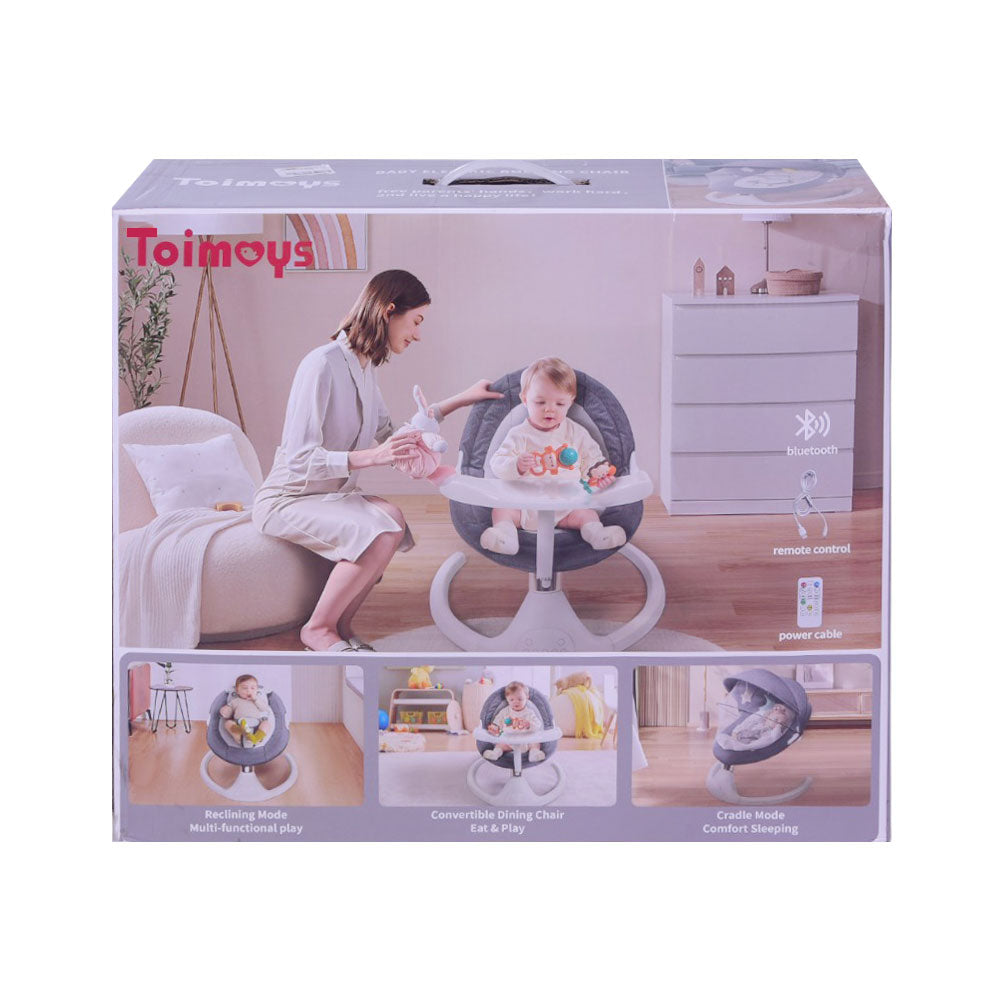 BABY ELECTRIC ROCKING CHAIR GREY IR 08169 Default Title - MamasJan Toys