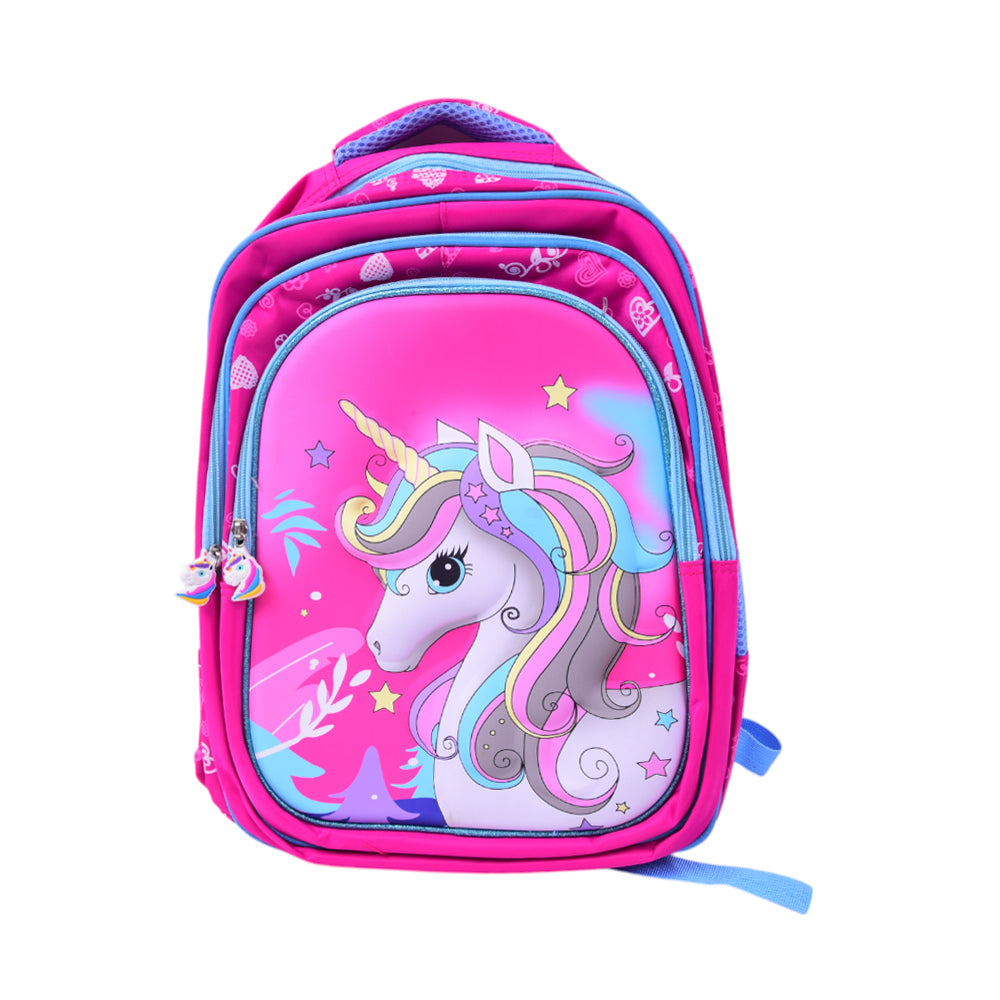 10862-17 KIDS SCHOOL BACKPACK UNICORN EMBOSSED IR 16INCH Default Title - MamasJan Toys