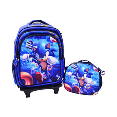 10862-24 SCHOOL BAG W-TROLLEY SONIC EMBOSSED IR 16INCH Default Title - MamasJan Toys