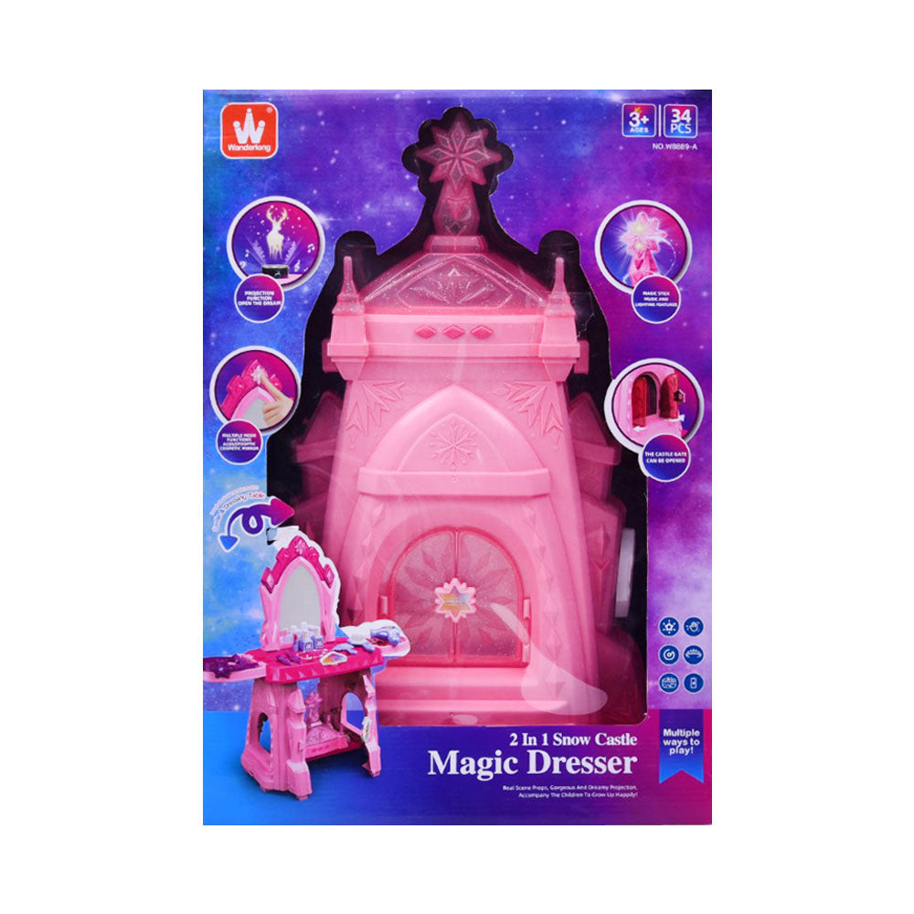 W8889-A MAGIC SNOW CASTLE DRESSING TABLE IR Default Title - MamasJan Toys