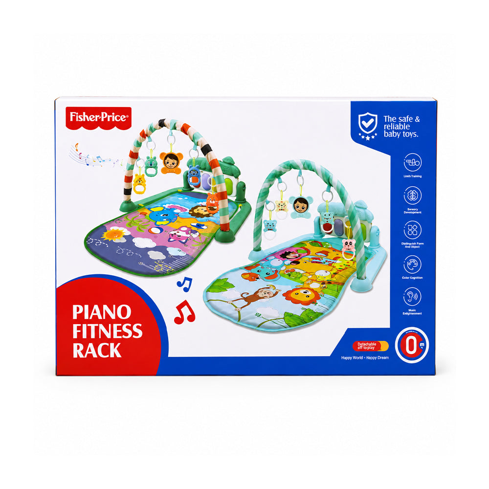 66884 MULTI FUNCTION PIANO PLAY GYM LIGHT GREEN Default Title - MamasJan Toys