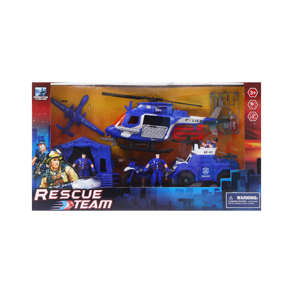 C3101-23 RESUE TEAM POLICE PLAYSET IR Default Title - MamasJan Toys