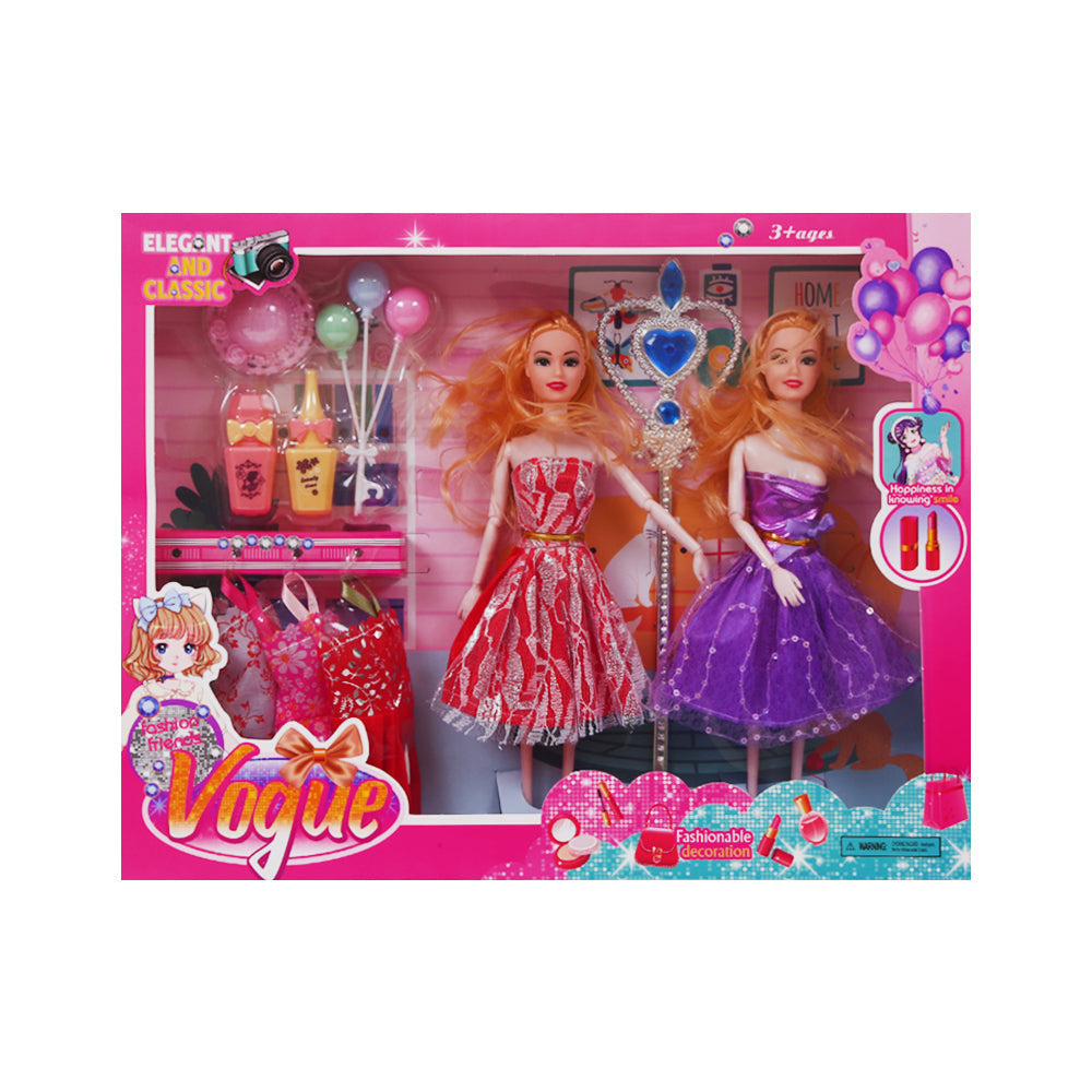 XK032C19 VOGUE ELEGANT 2PC DOLL SET IR Default Title - MamasJan Toys