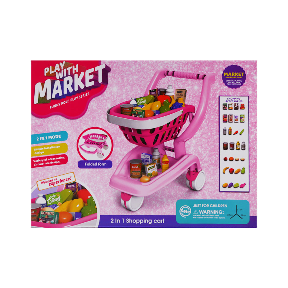 922-151 MARKET SHOPPING CART 2IN1 IR Default Title - MamasJan Toys
