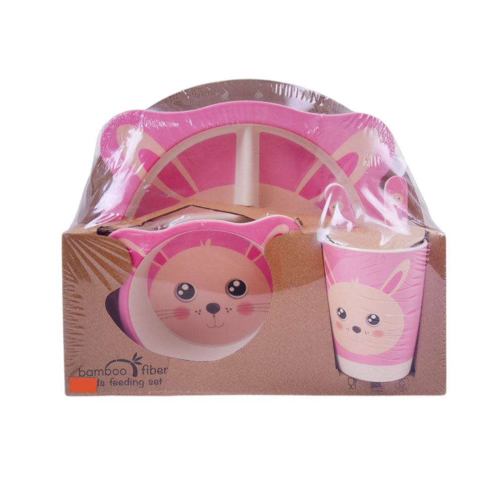 K0673 BAMBOO FIBER DINNERWARE 5PC SET ASST IR Default Title - MamasJan Toys
