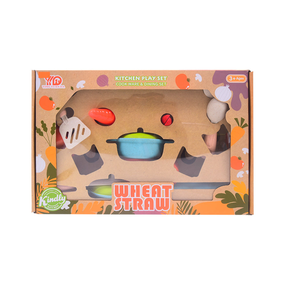 YY-096 WHEAT STRAW KITCHEN SET IR Default Title - MamasJan Toys