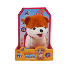 55F-23 FURRY PETS WHITE WALKING DOG IR Default Title - MamasJan Toys