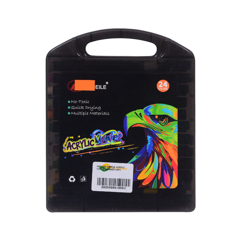 A922-24 AIMEILE ACRYLIC COLOR MARKER 24PC Default Title - MamasJan Toys